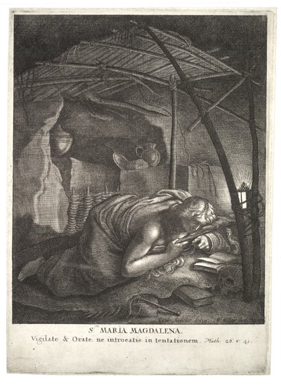 The Penitent Magdalen (after Sadeler, State 2) by Wenceslaus Hollar